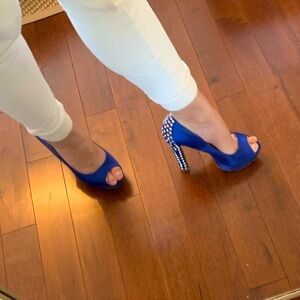 Cobalt blue high heels